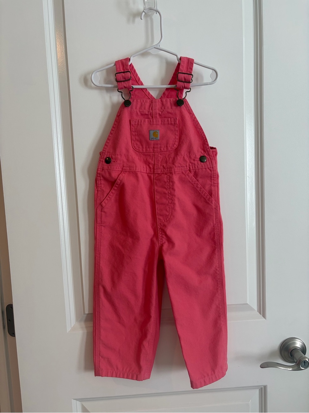Carhartt Girls' Pink Cotton Overalls